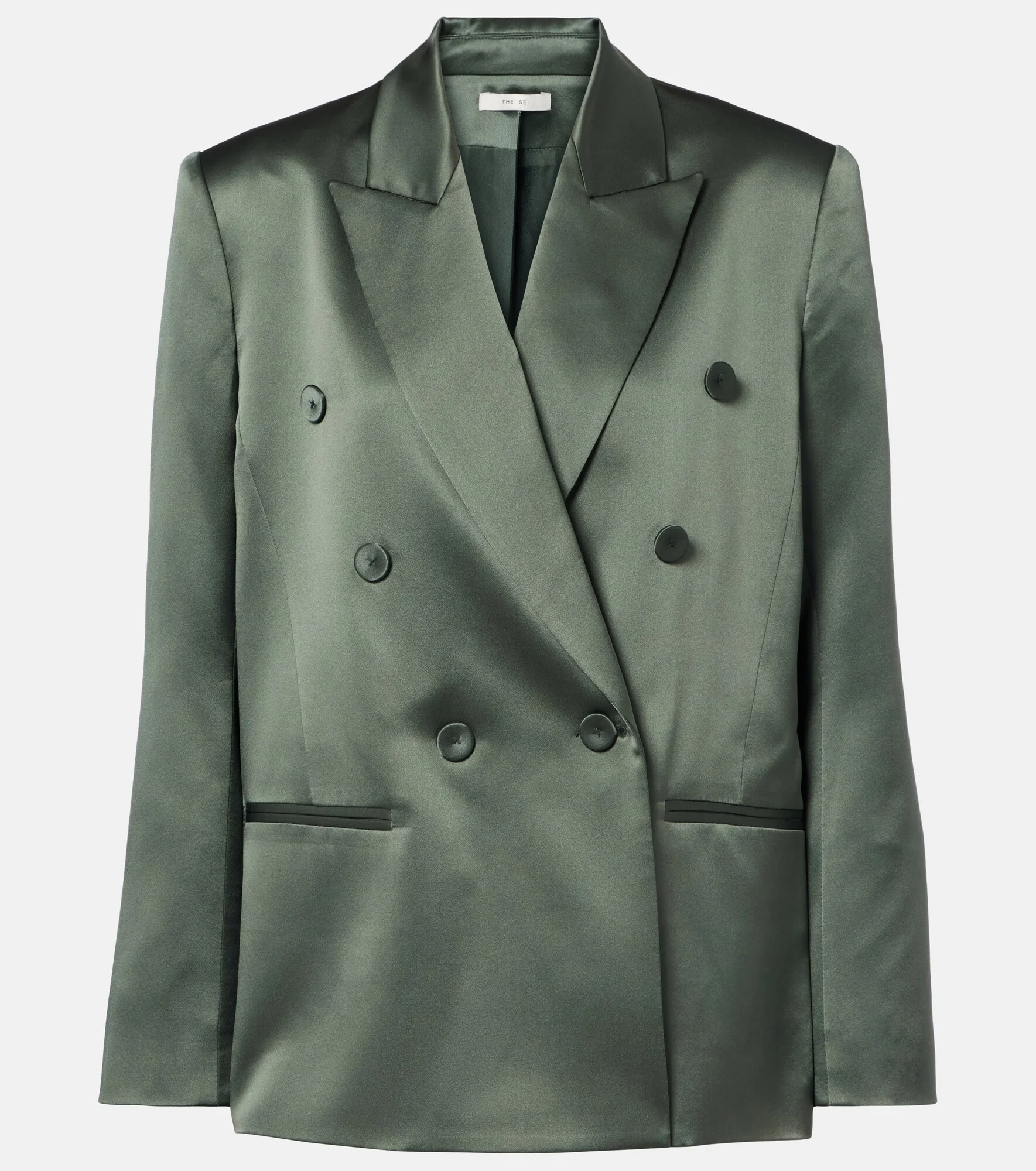 Double-breasted silk blazer - 1