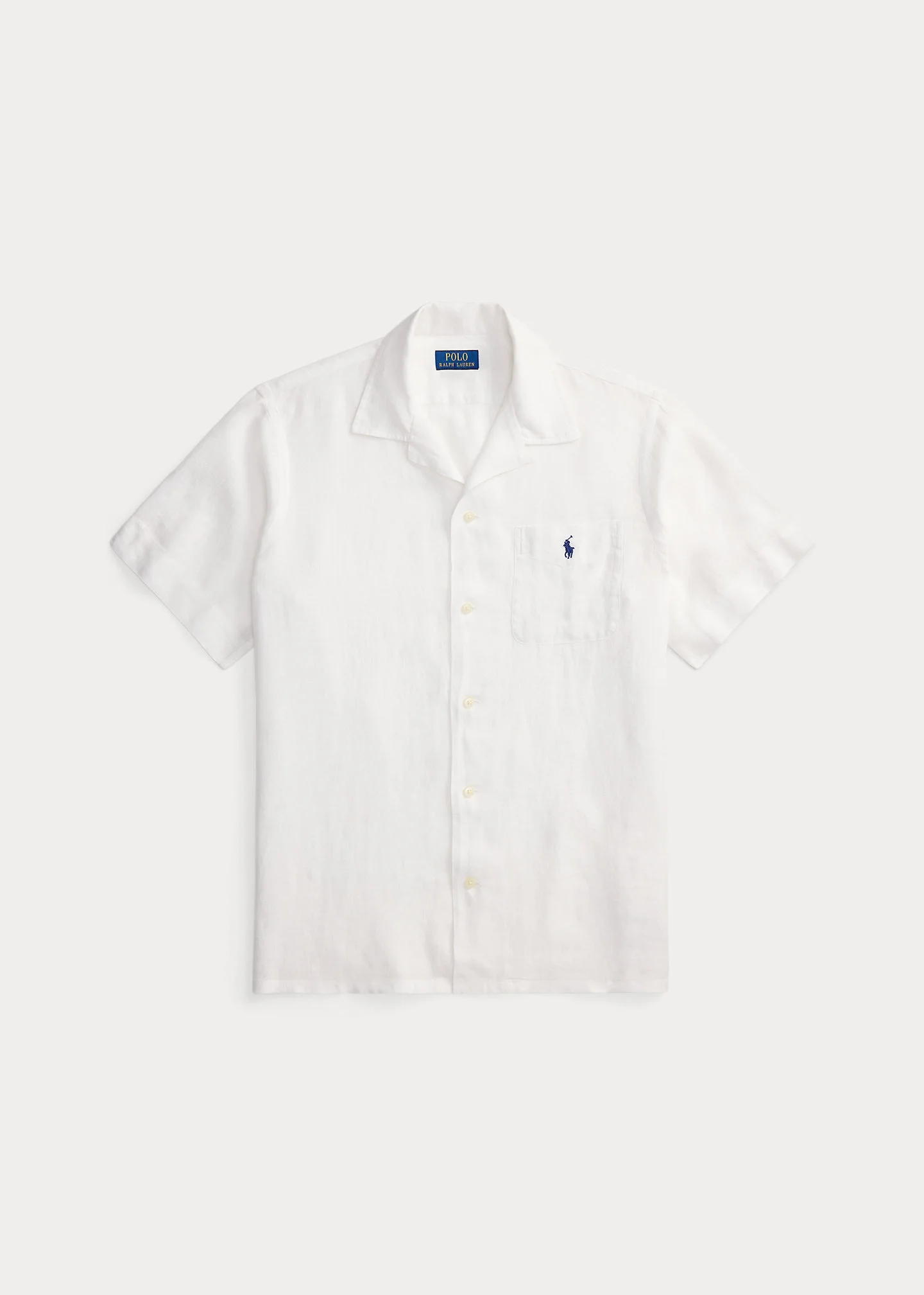 Classic Fit Linen Camp Shirt - 1