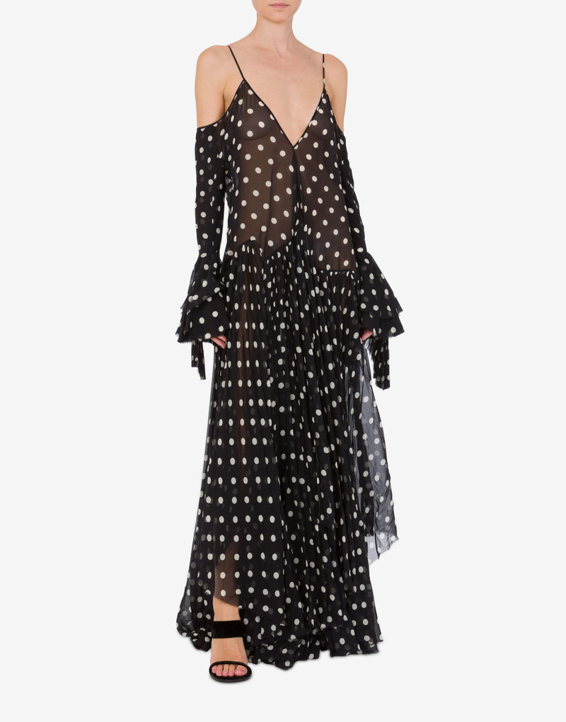 SILK GEORGETTE DRESS POLKA DOTS 1