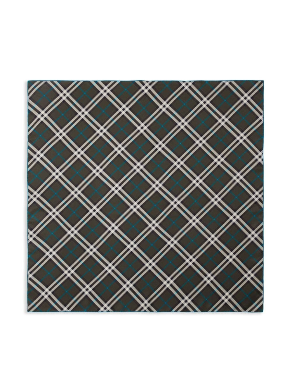 checked silk scarf - 3