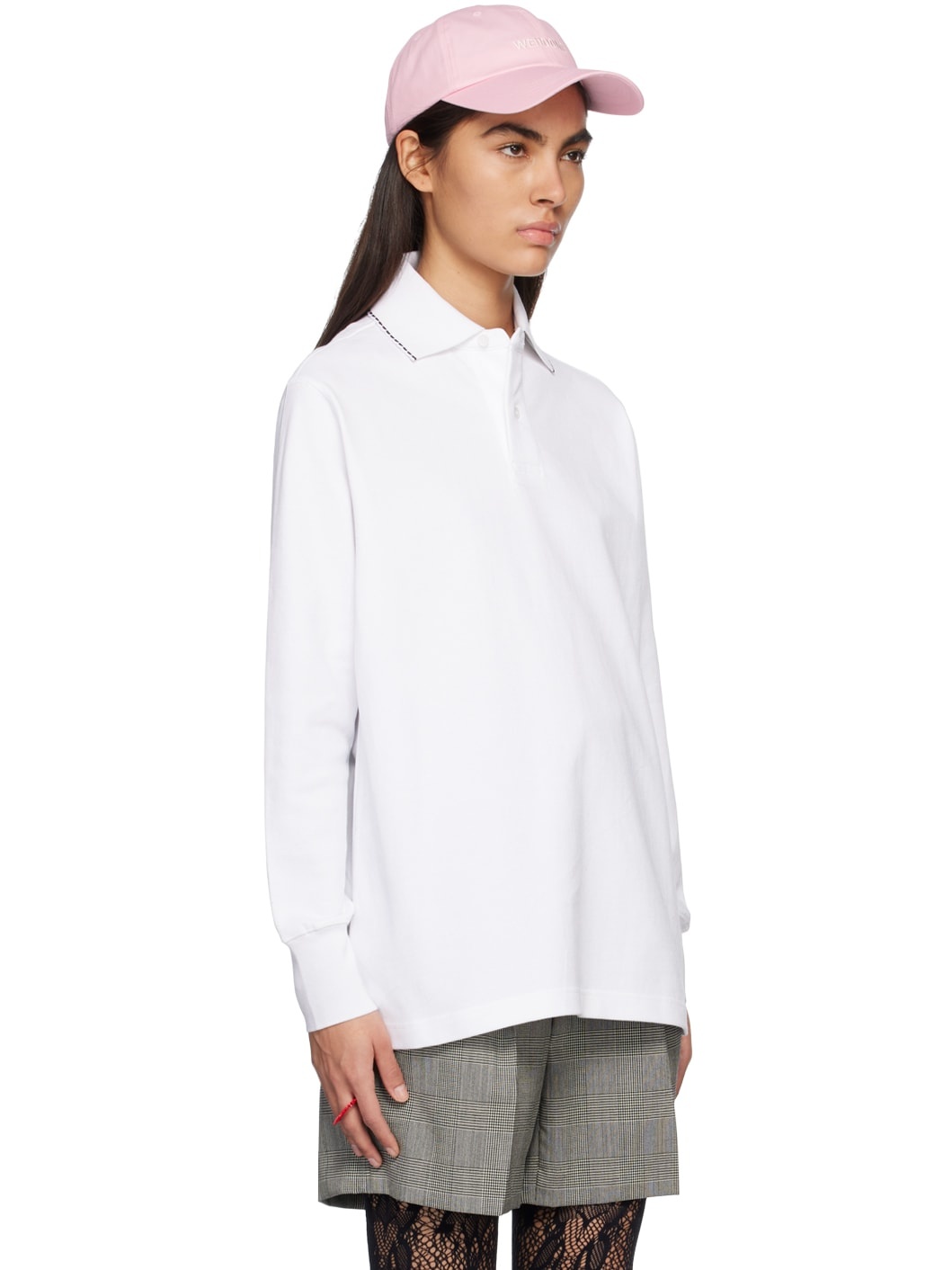 White Scalloped Edge Polo - 2