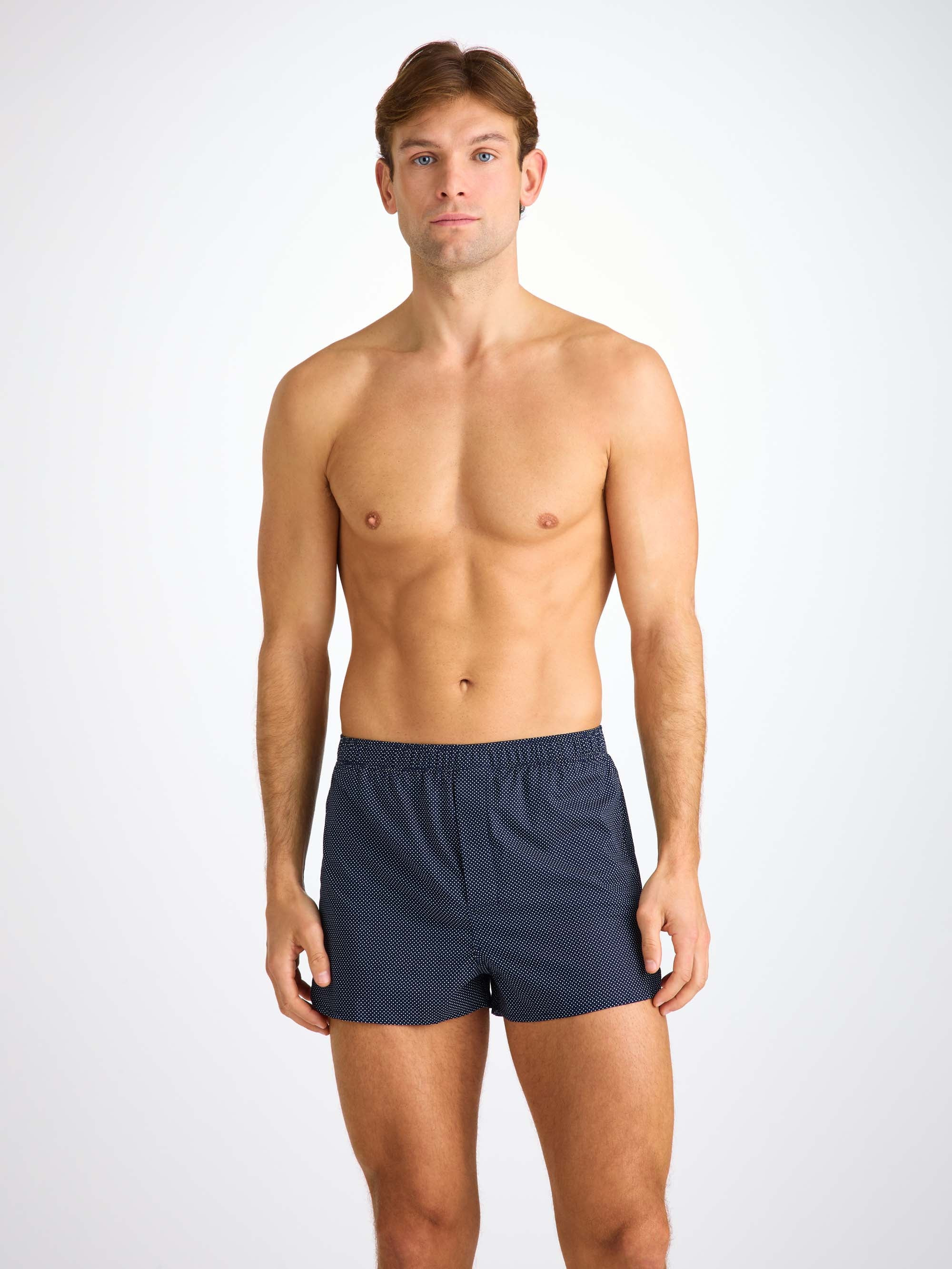 Men's Modern Fit Boxers Plaza 21 Cotton Batiste Navy - 6