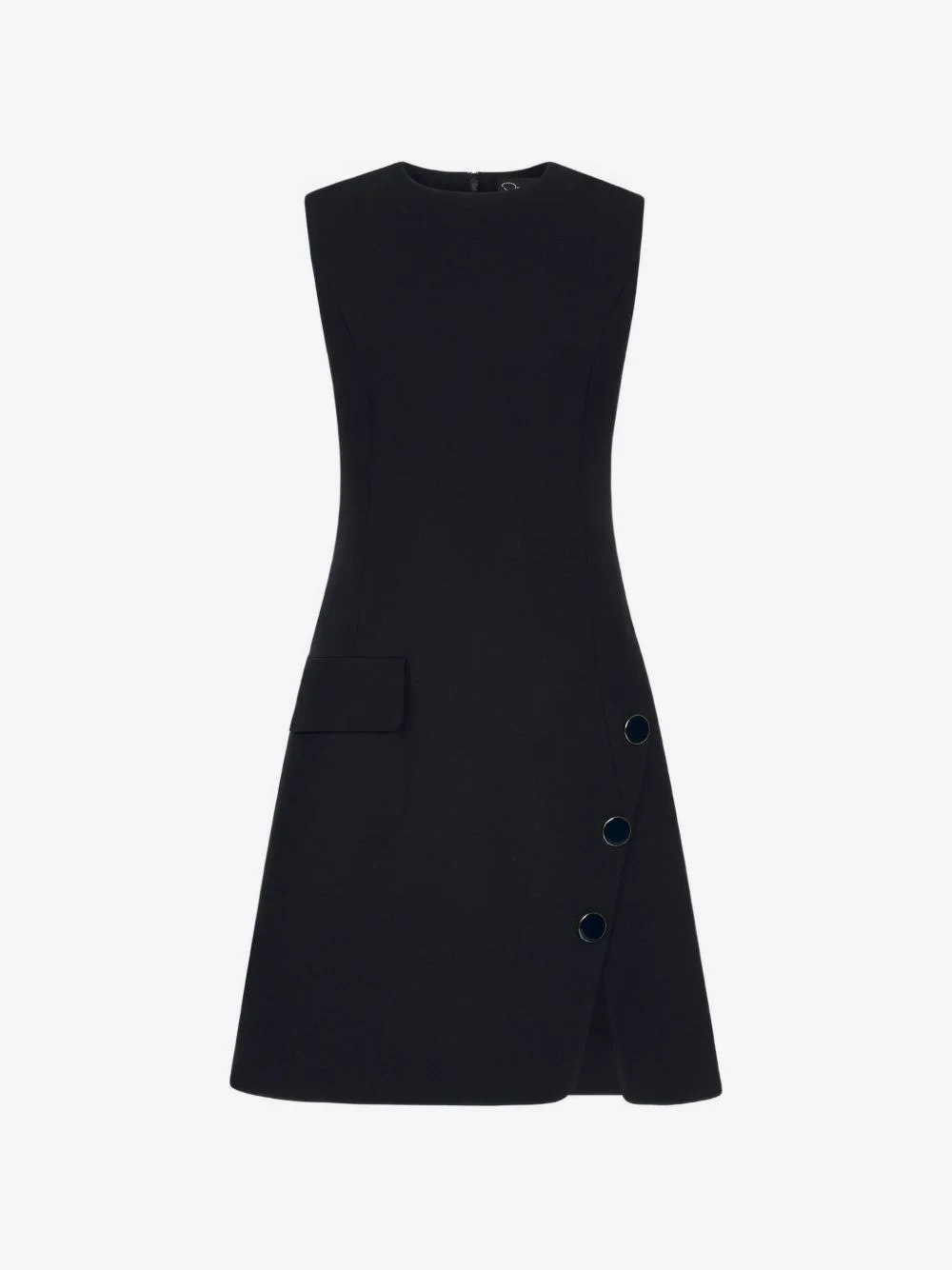 button-detailed sleeveless dress - 1