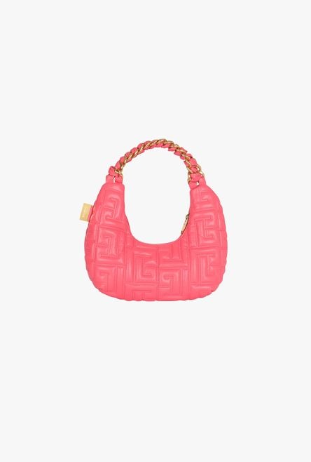 Salmon pink quilted leather Pillow Hobo bag - 3