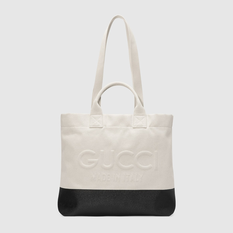 Canvas tote bag with embossed detail 6