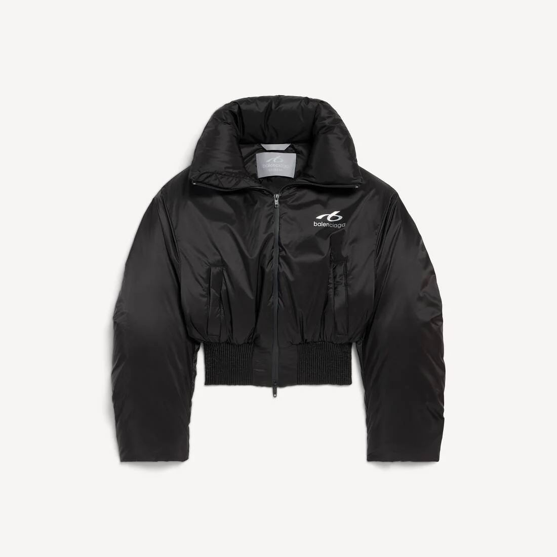 Women's Bodies Cropped Puffer in Black - 1