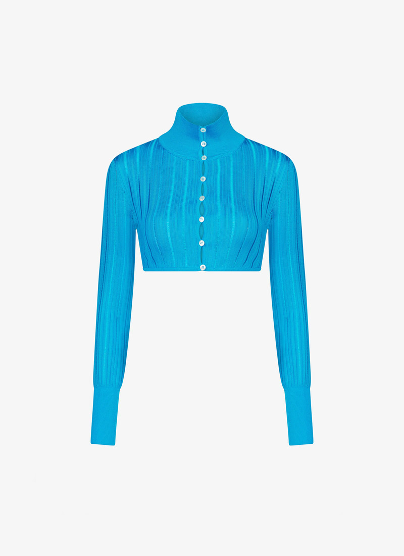 SHINY CRINOLINE CARDIGAN - 1
