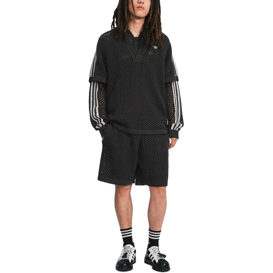 adidas x CLOT FW24 Crochet Shorts Asia Sizing 'Carbon' JF4273 - 3