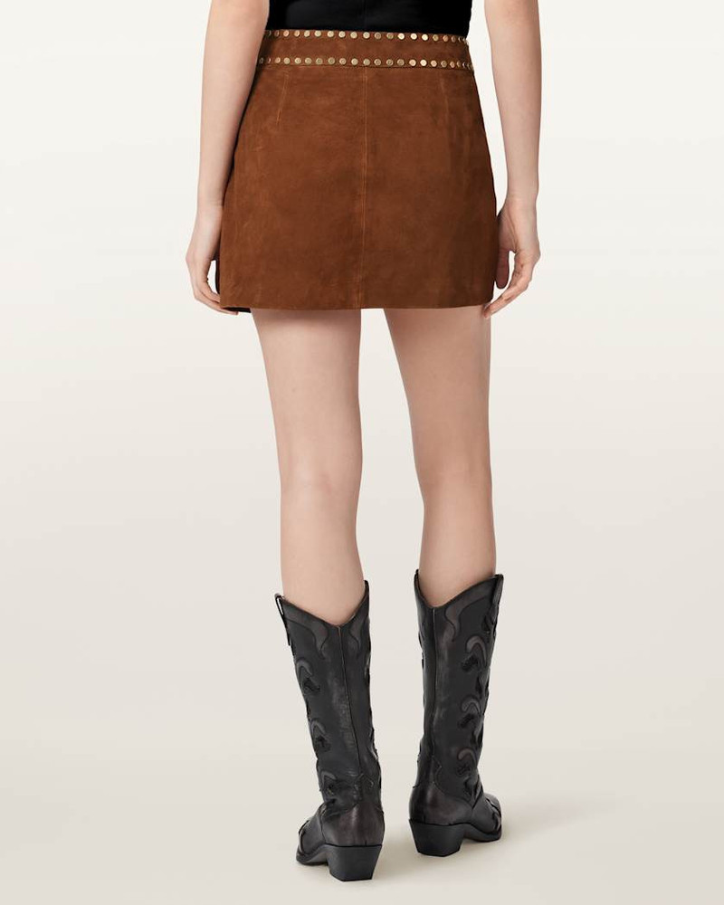 ALICE SUEDE STUDDED MINI SKIRT 5