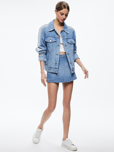 Alice + Olivia JEFF OVERSIZED DENIM JACKET outlook