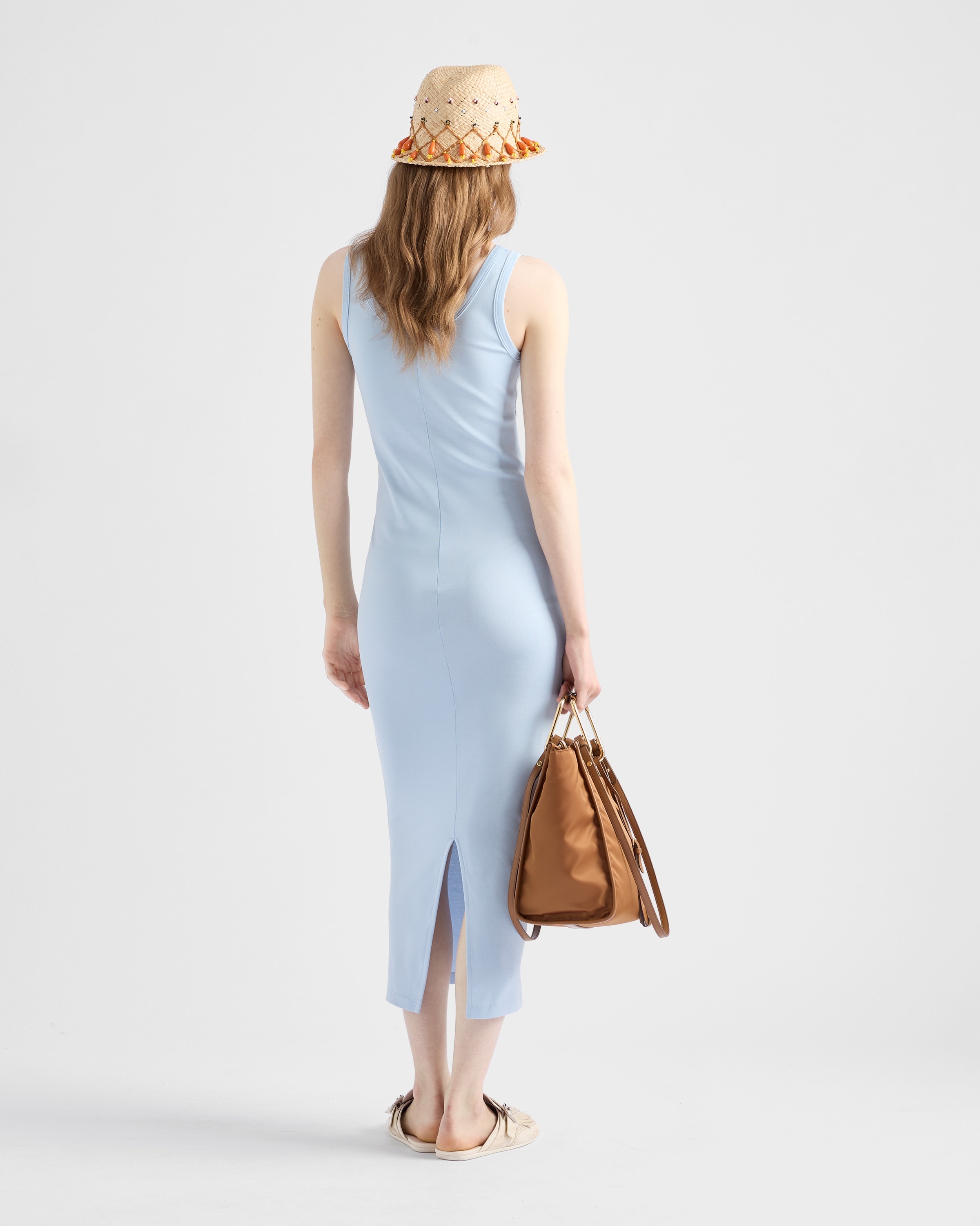 Ribbed knit cotton dress - 5