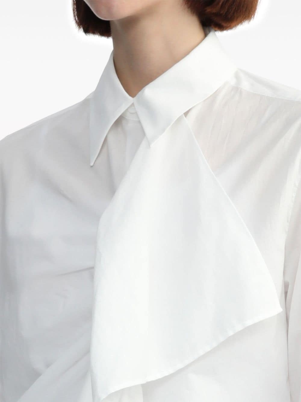 ruffle-detailing cotton shirt - 5