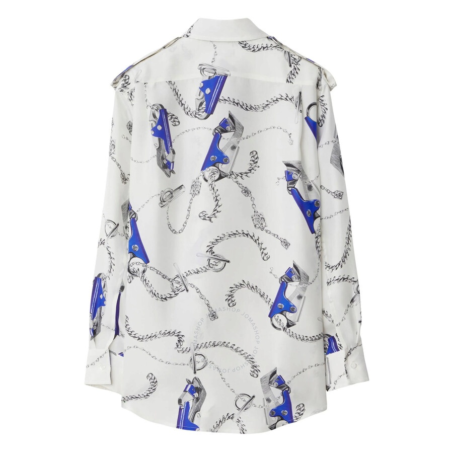 Burberry Knight Hardware-Print Silk Shirt - 2