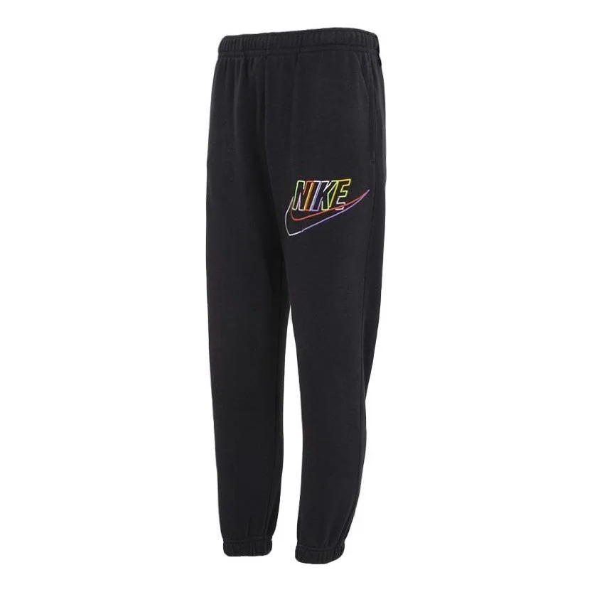 Nike Rainbow Logo Pants 'Black' DX0800-010 - 1