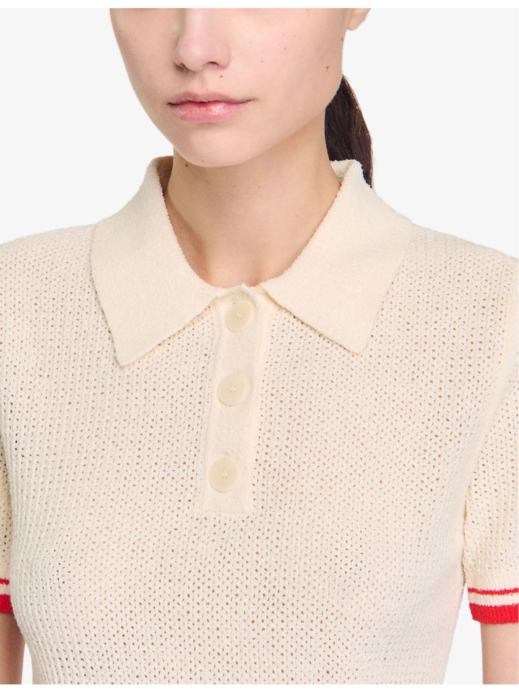 Contrast-Trim Knitted Cotton-Blend Polo Shirt - 5