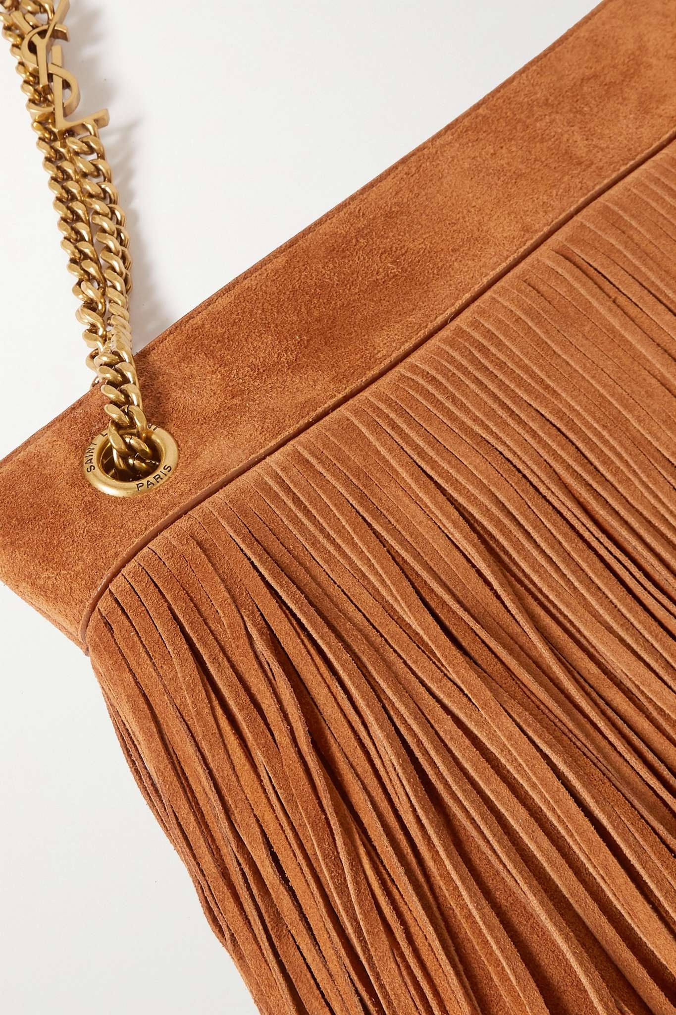 Grace medium fringed suede shoulder bag - 4