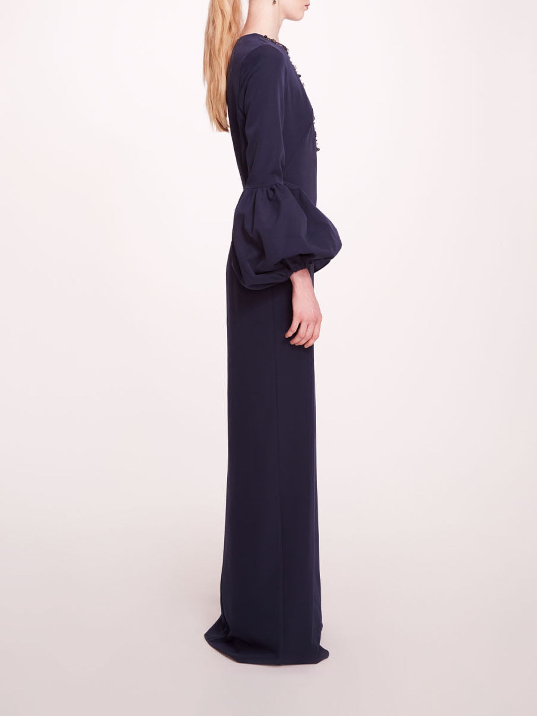 PUFFED SLEEVE COLUMN GOWN - 3