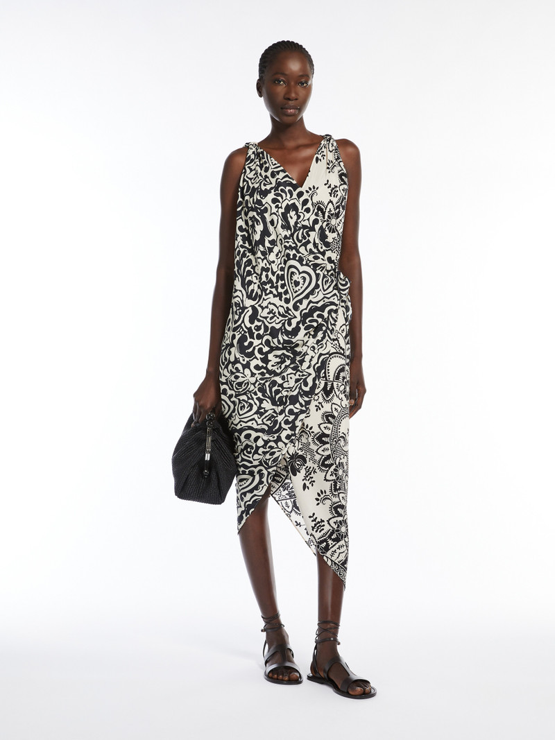 WEEKEND Max Mara CANTONE Asymmetric crêpe de Chine dress outlook