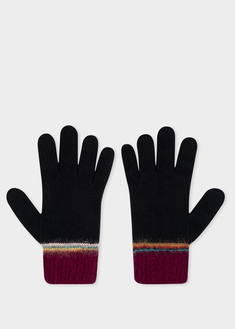 Paul Smith Stripe Cuff Lambswool Gloves outlook