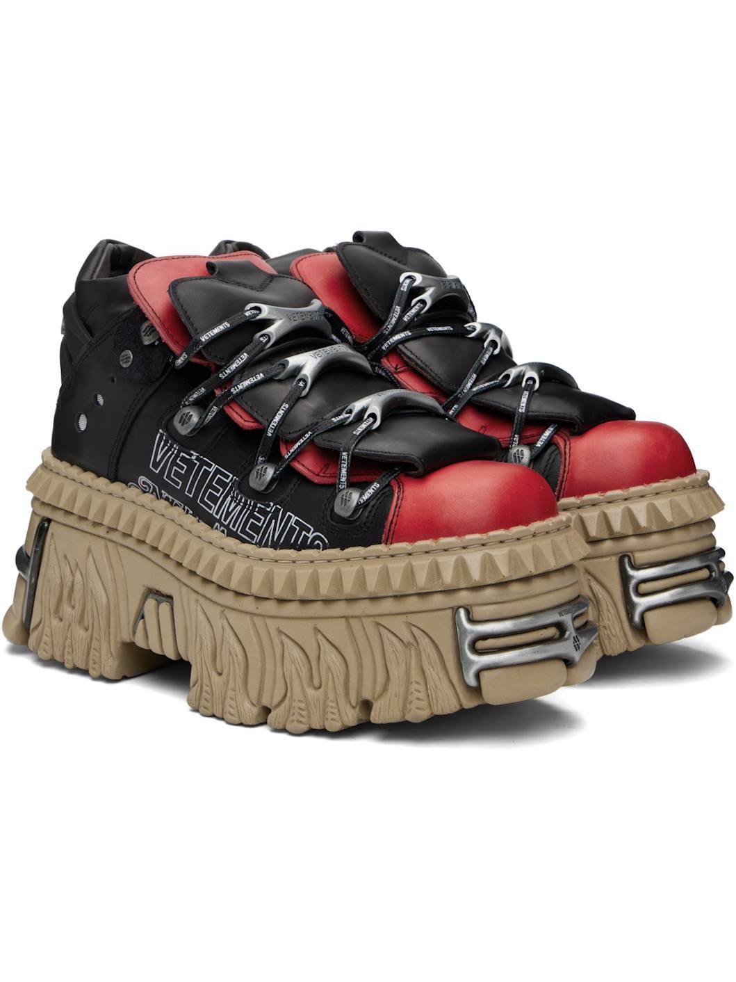 Black New Rock Edition Platform Sneakers - 4