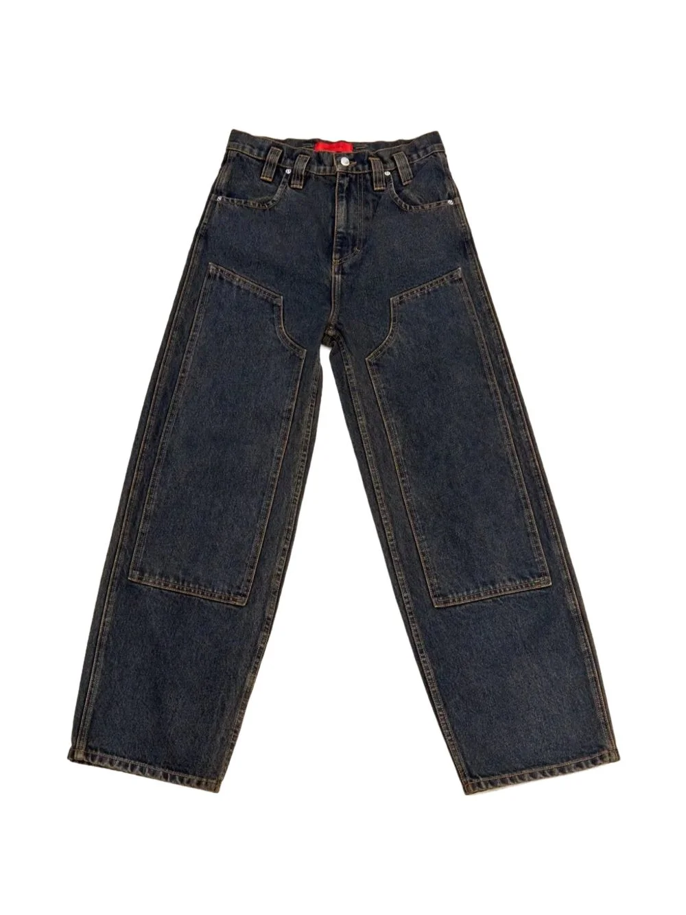 contrast-stitching jeans - 1