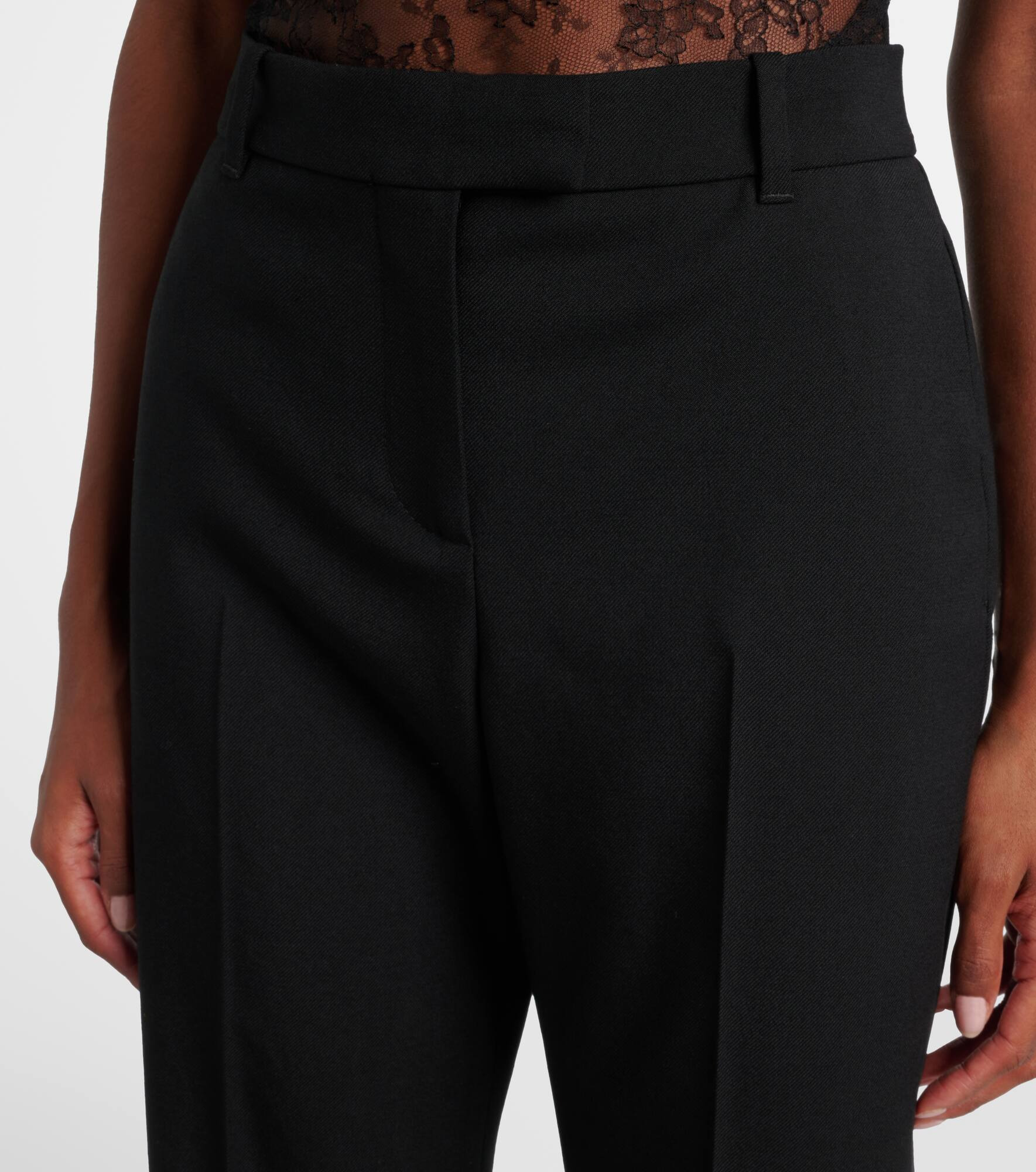 Wool gabardine suit pants - 4
