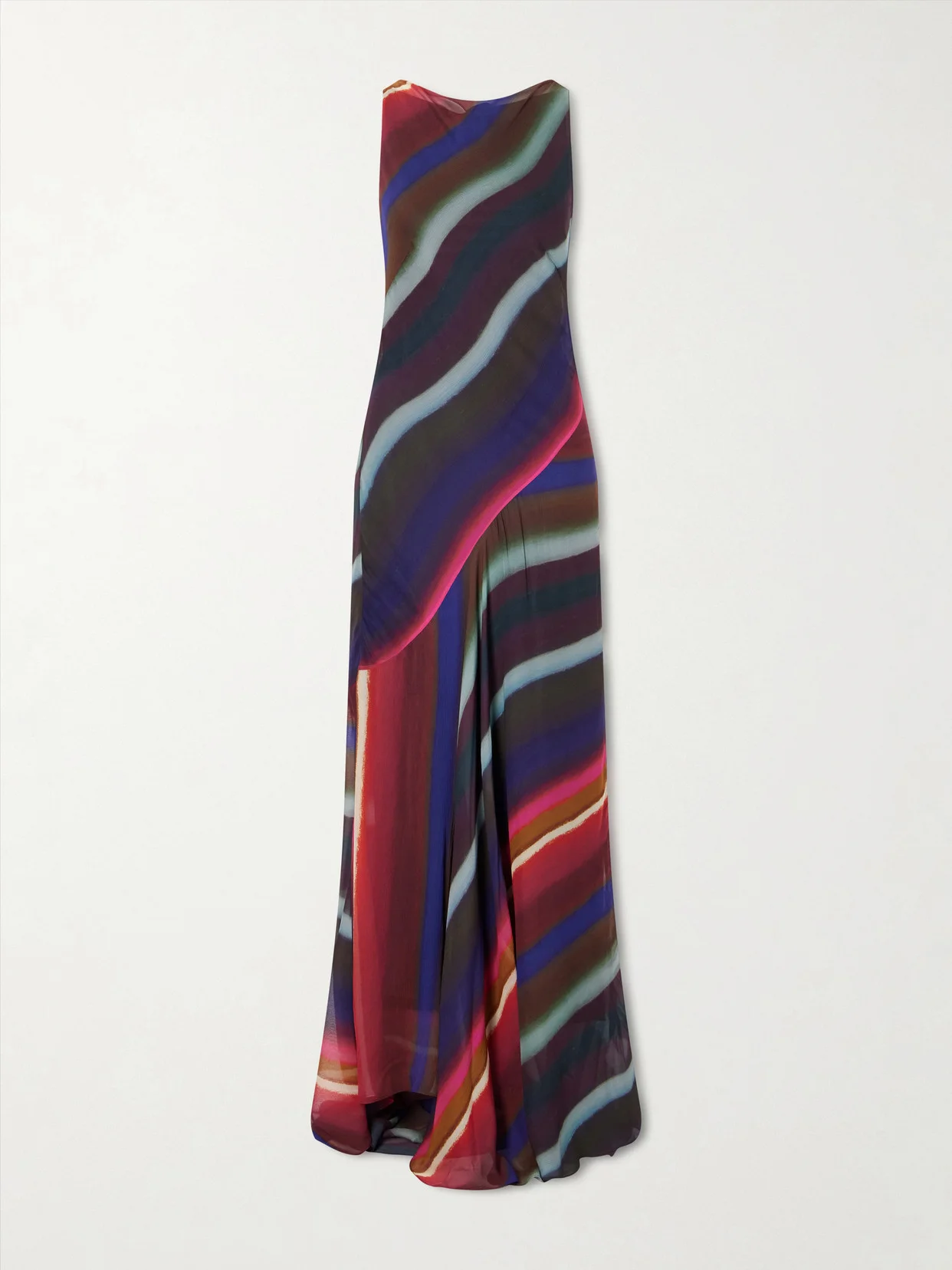 Louie Striped Satin-crepe Maxi Dress - 1