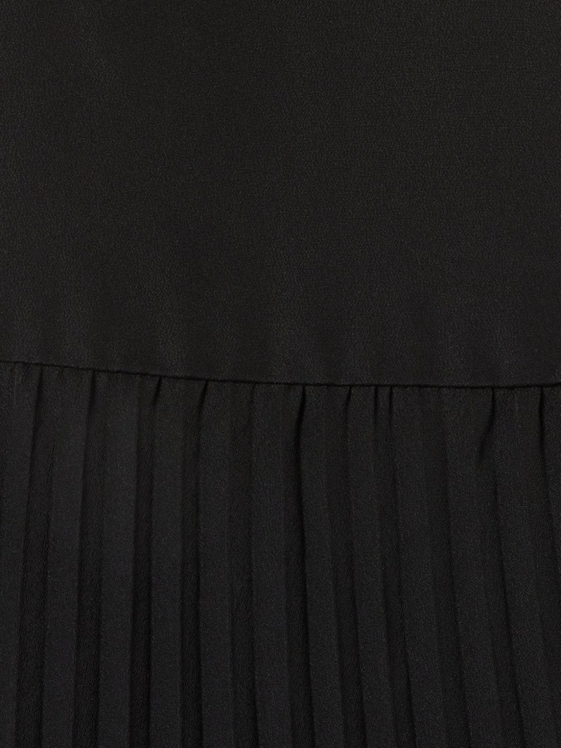 pleated ruffled-hem dress 7