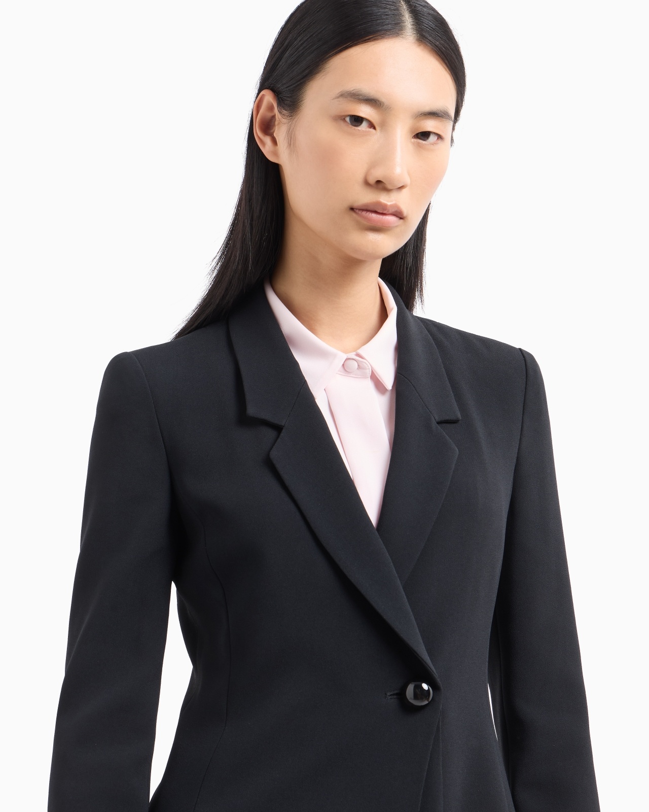 SINGLE-BREASTED BLAZER IN ENVERS SATIN - 5