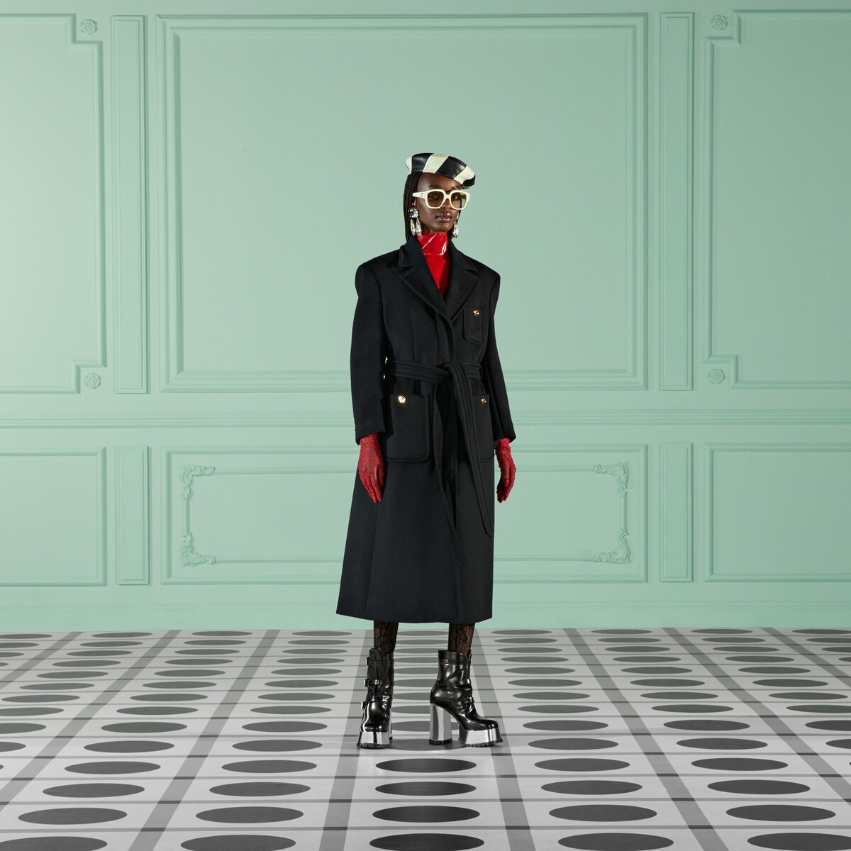Wool coat with belt - 5