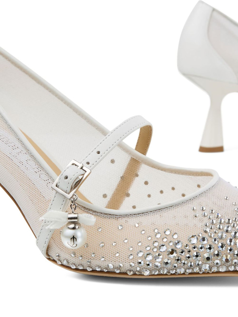 85mm Aren crystal-embellished mesh pumps 3