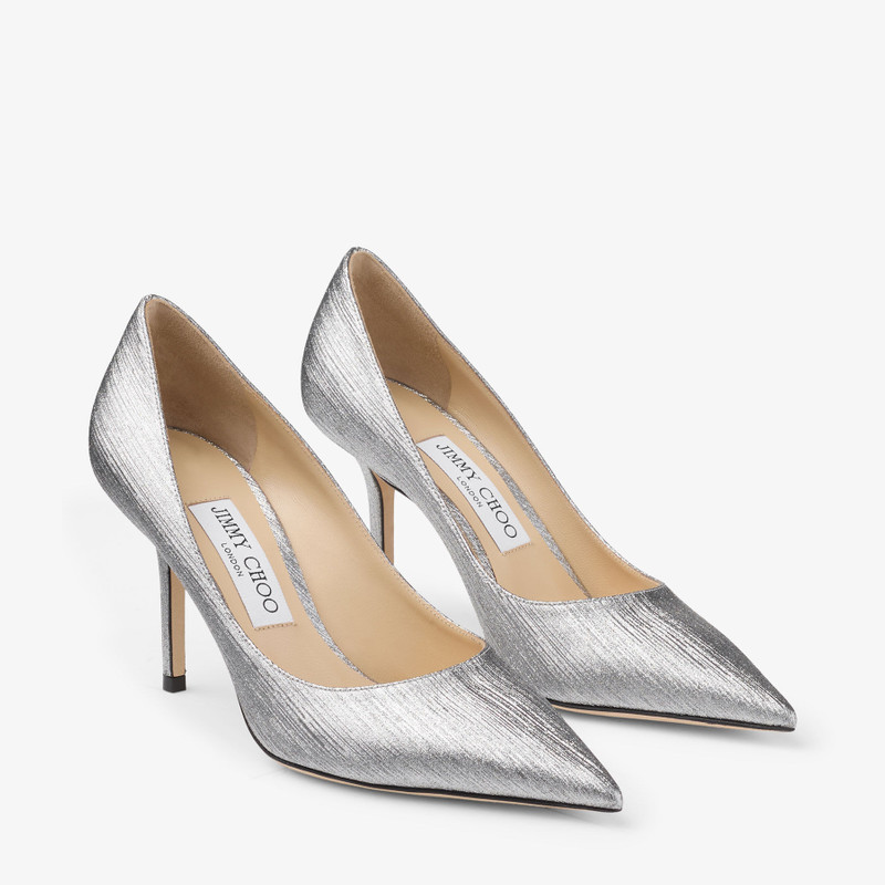 Love 85 Platinum Glitter Fabric Pumps 2