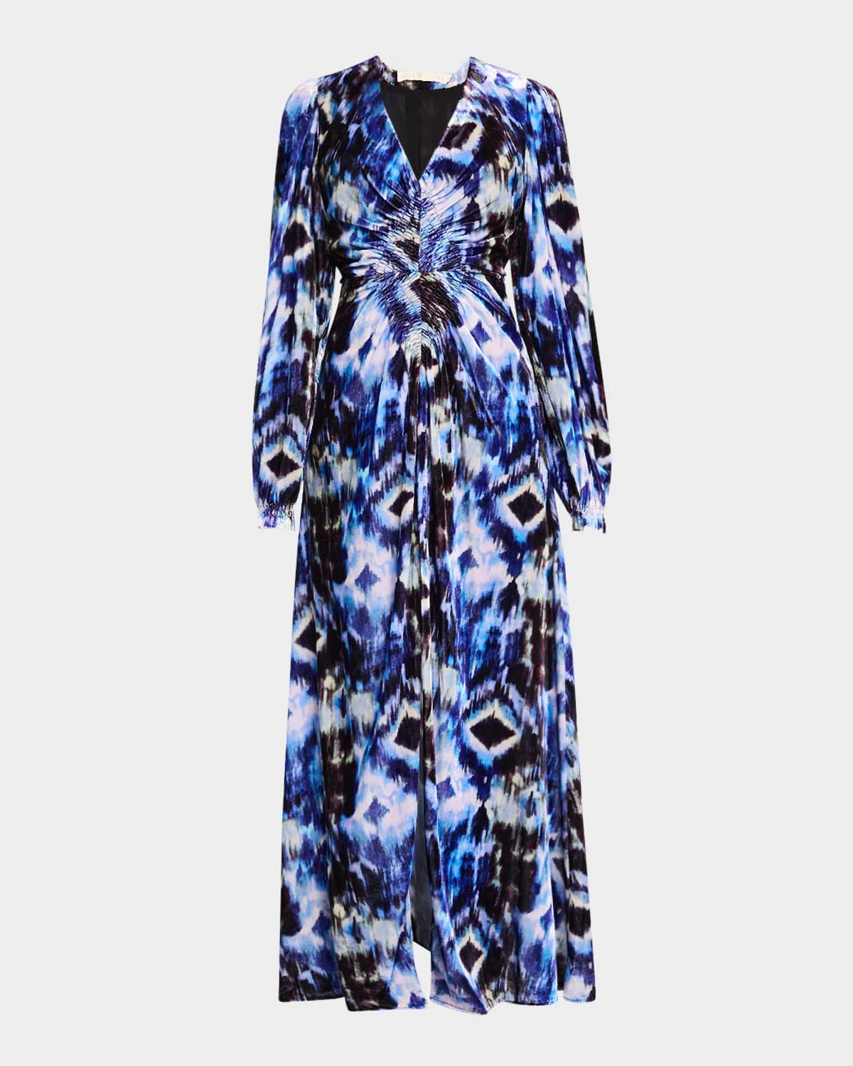 Elsabeth Smocked Abstract-Print Maxi Dress - 1