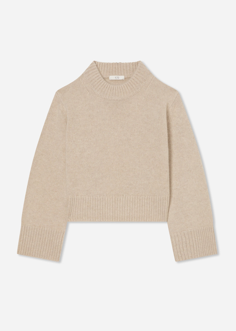 Cropped Oversized Sweater in Cashmere 1