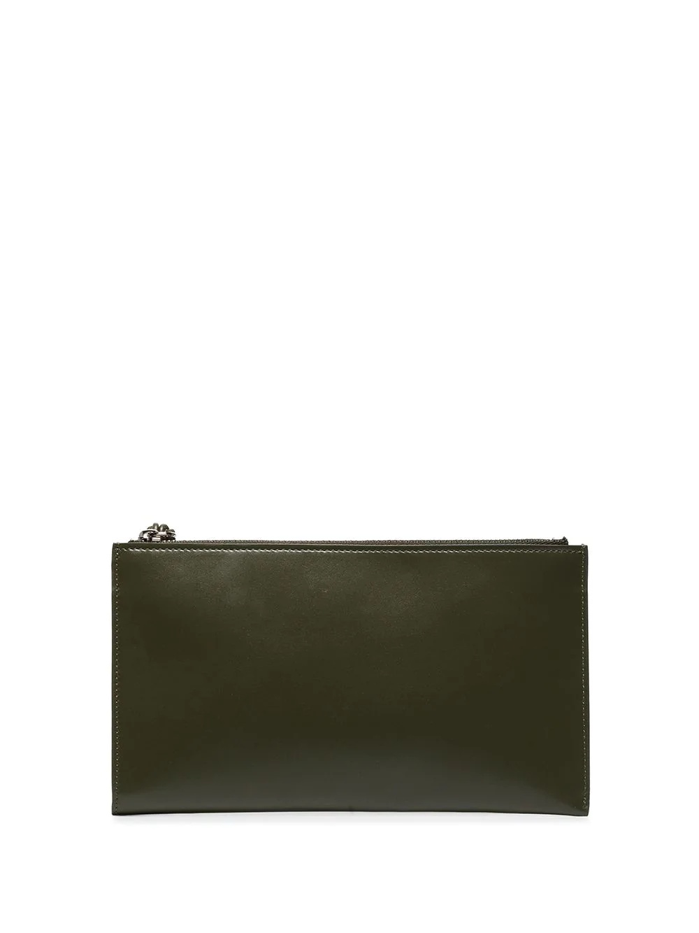 zipped logo print clutch - 3