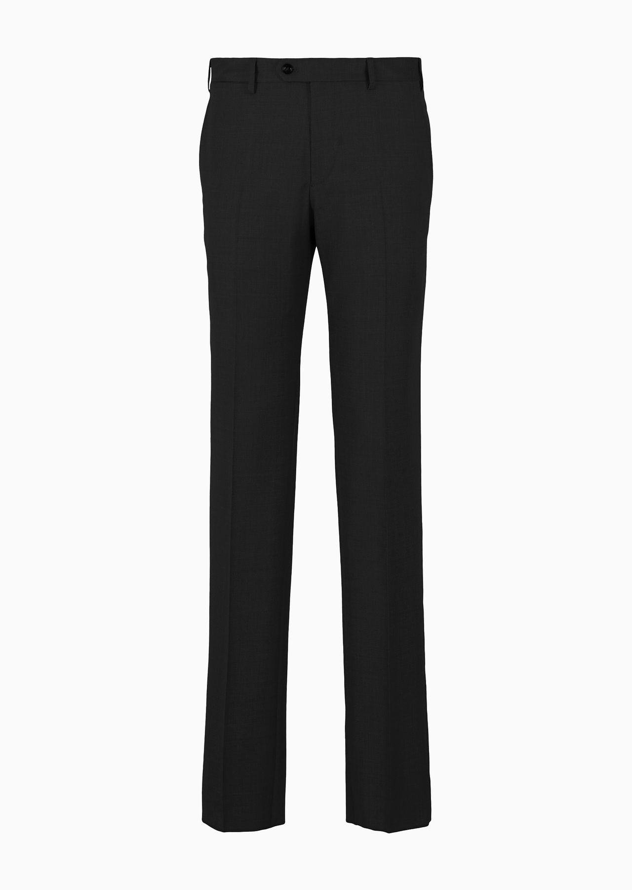 Virgin wool flat-front trousers - 1