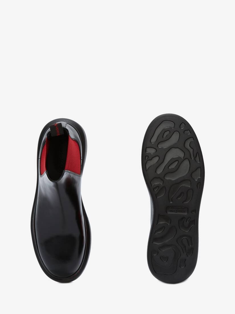 Hybrid Chelsea Boot in Black/red - 4