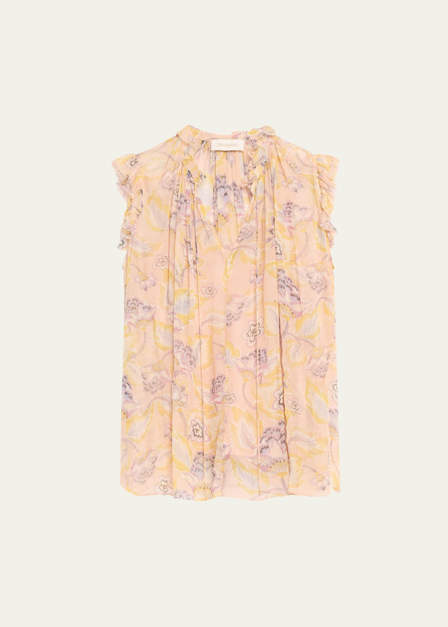 Illustration Frilled Tank Top - 1