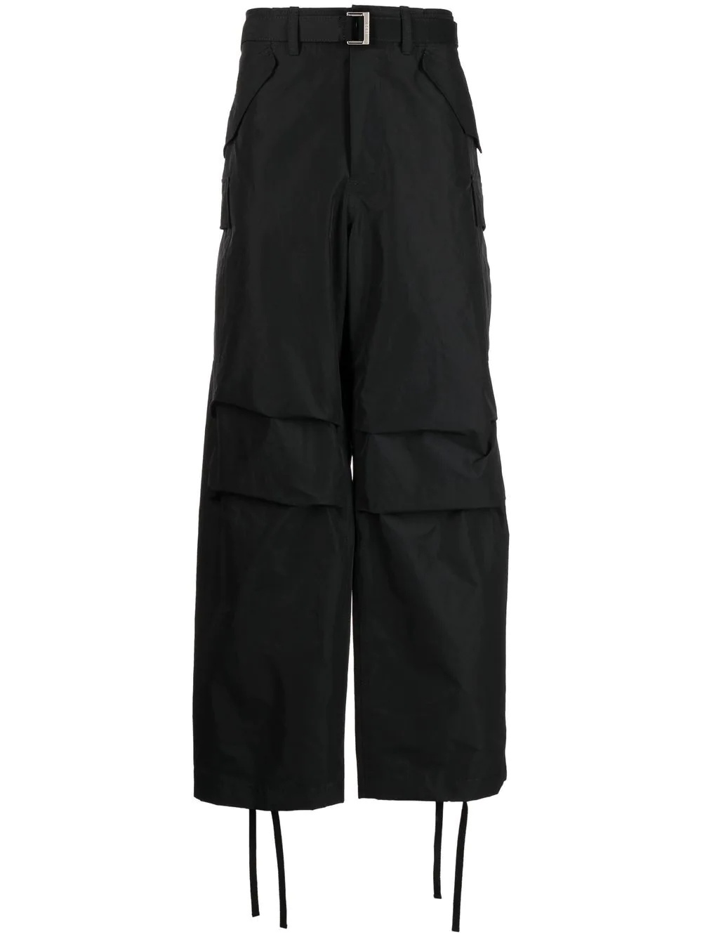 wide-leg cargo trousers - 1