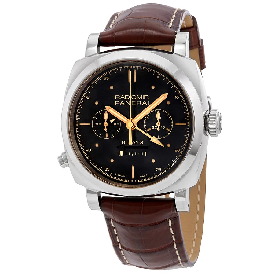Pre-owned Panerai Radiomir 1940 GMT Chronograph Black Dial Men's Watch PAM00503 - 1