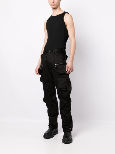 Julius satin cargo tapered trousers outlook