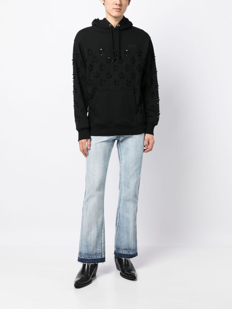 TOGA VIRILIS acid-wash straight-leg jeans outlook