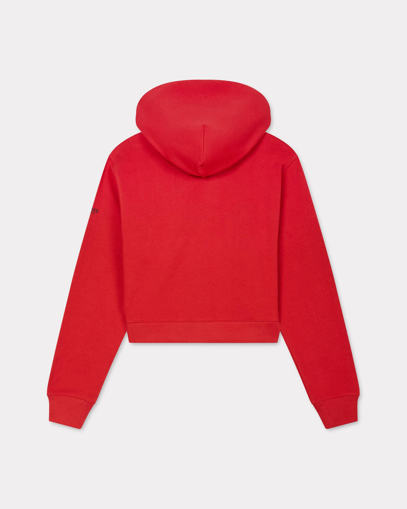 KENZO 'Lucky Tiger' embroidered zip-up hoodie outlook