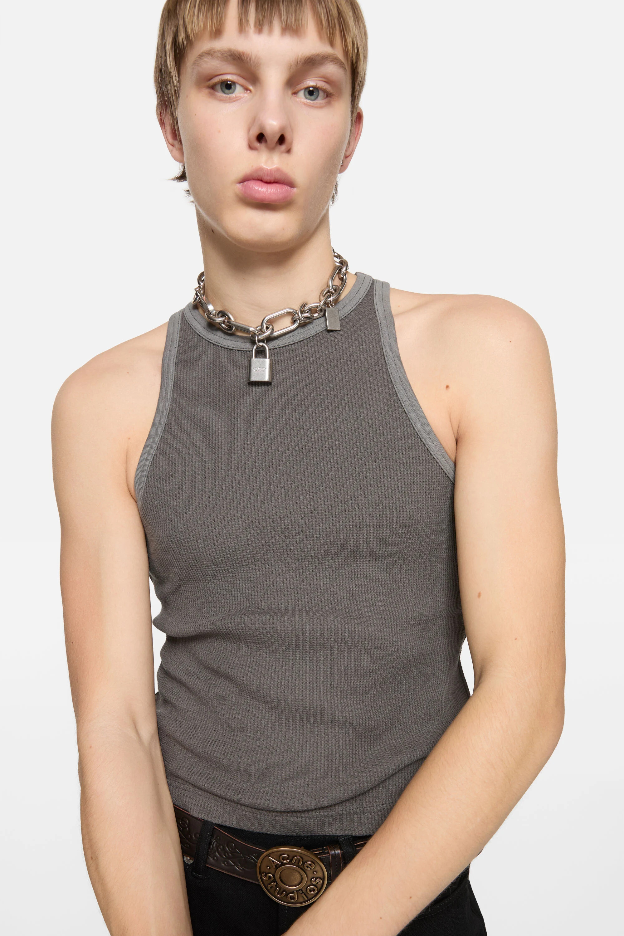Padlock chain necklace - Silver - 3