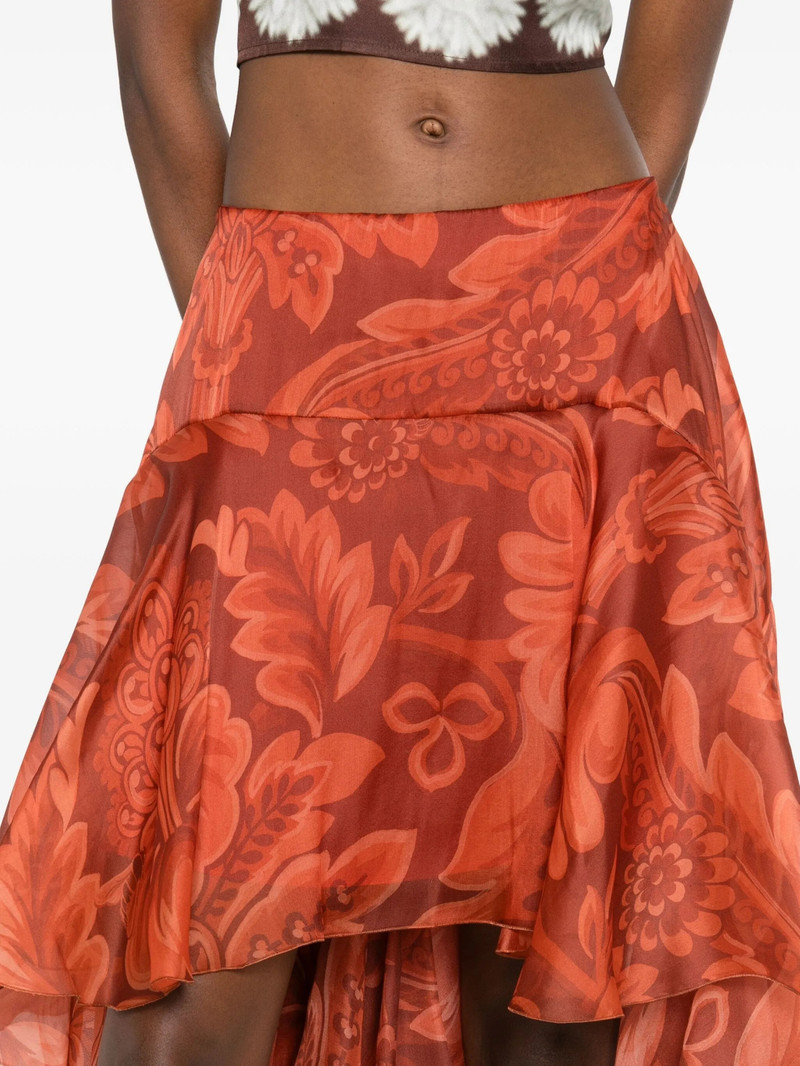 Etro Floral-print Ruffled Skirt 3
