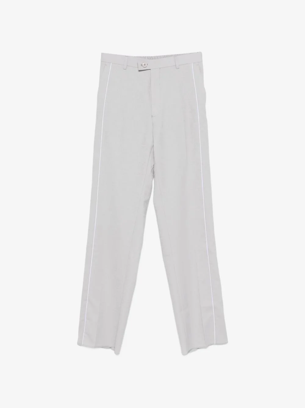 contrasting-border tailored trousers - 1