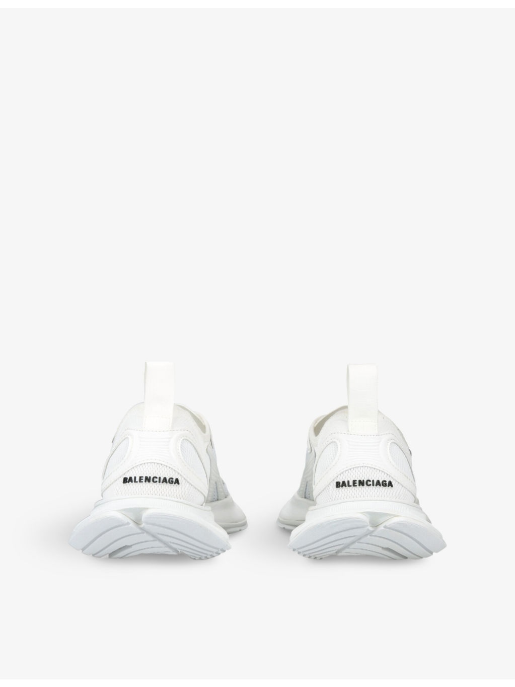 Circuit mesh and faux-leather low-top trainers - 4