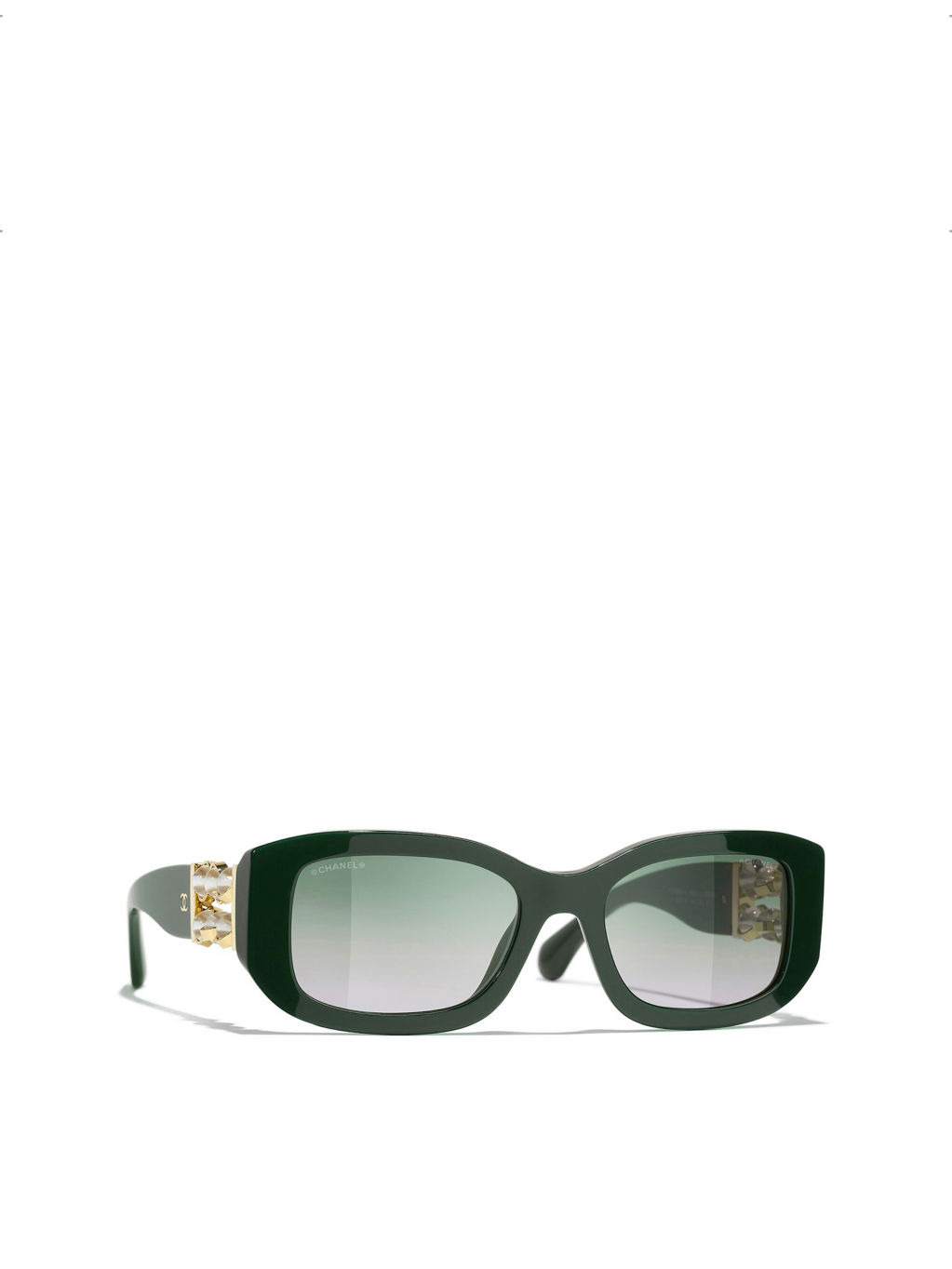 CH5542 Rectangle-Frame Acetate Sunglasses - 2
