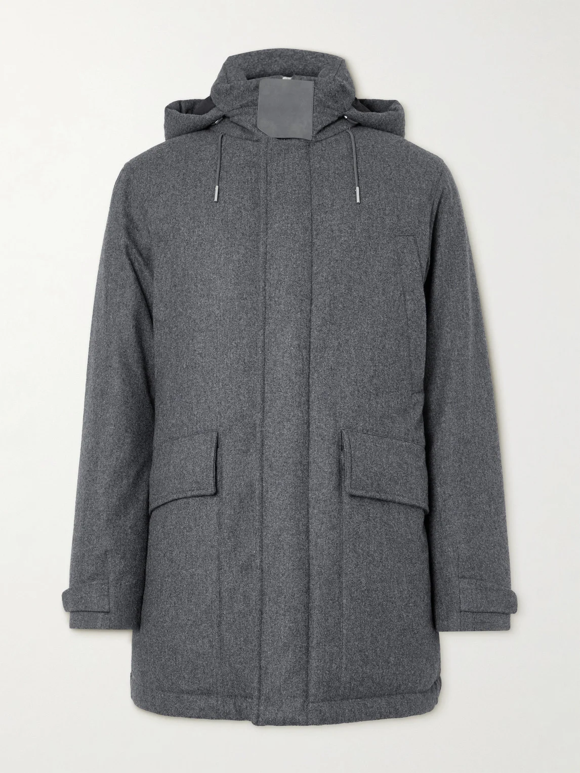 Suede-Trimmed TECHMERINO™ Wool Hooded Down Parka - 1