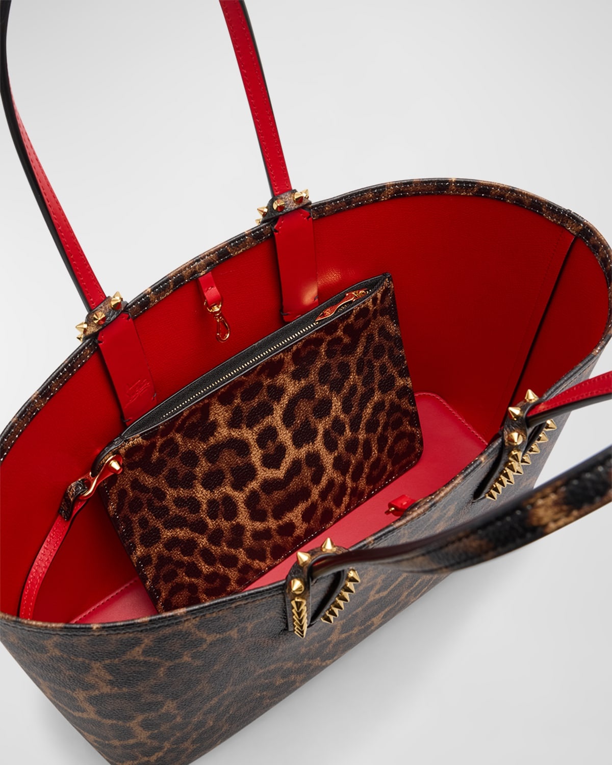 Cabata Small Leopard-Print Leather Tote Bag - 3